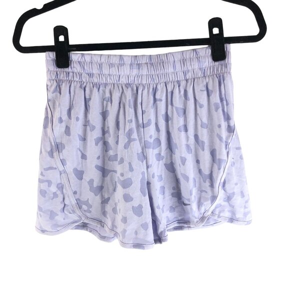 Nike Dri-FIT Breezy Big Kids Girls High-Waisted Training Shorts Lilac Burnout L - Picture 3 of 6